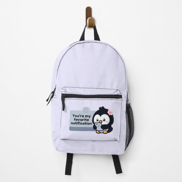 Item preview, You’re my Favorite Notification | Cute Penguin in Love with Smartphone designed and sold by Kimochi-Shop.