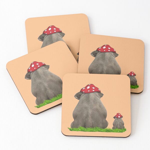 Item preview, NCIS elephant iORIGINAL  PARENT AND CHILD WEARING RED MUSHROOM CAPS designed and sold by THE AMERICAN TEEVANGELIST.