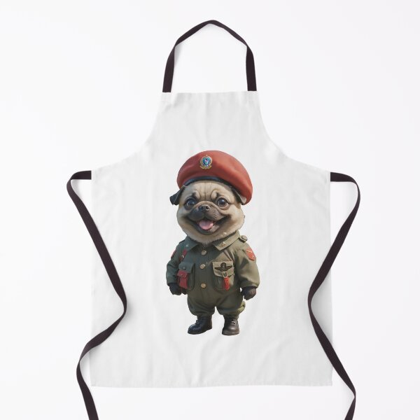 Item preview, Red Beret Commando Para Pug Dog designed and sold by GiwuArt777.
