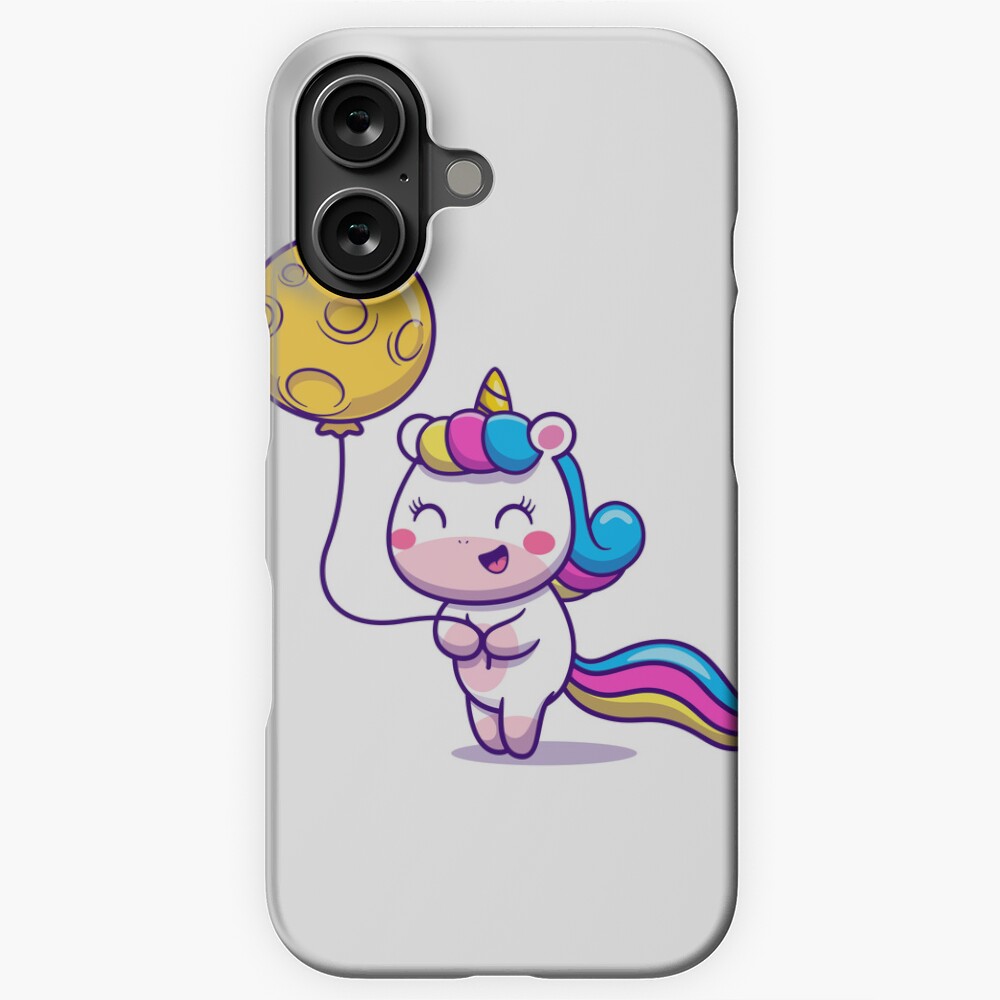 Unicorn Holding a Balloon iPhone Snap Case - unicorn fantasy design by HackerLooks