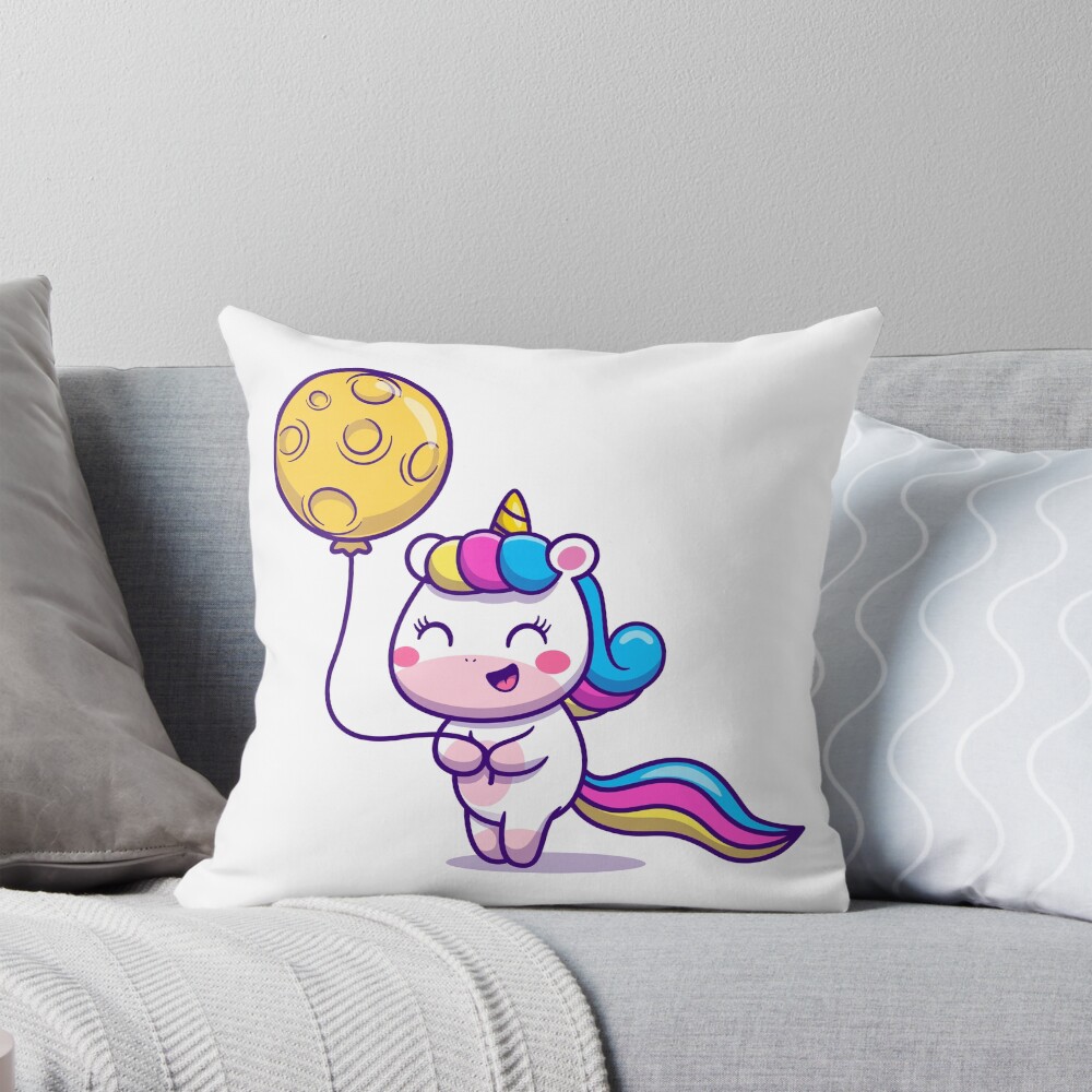 Unicorn Holding a Balloon Home & Living design by HackerLooks
