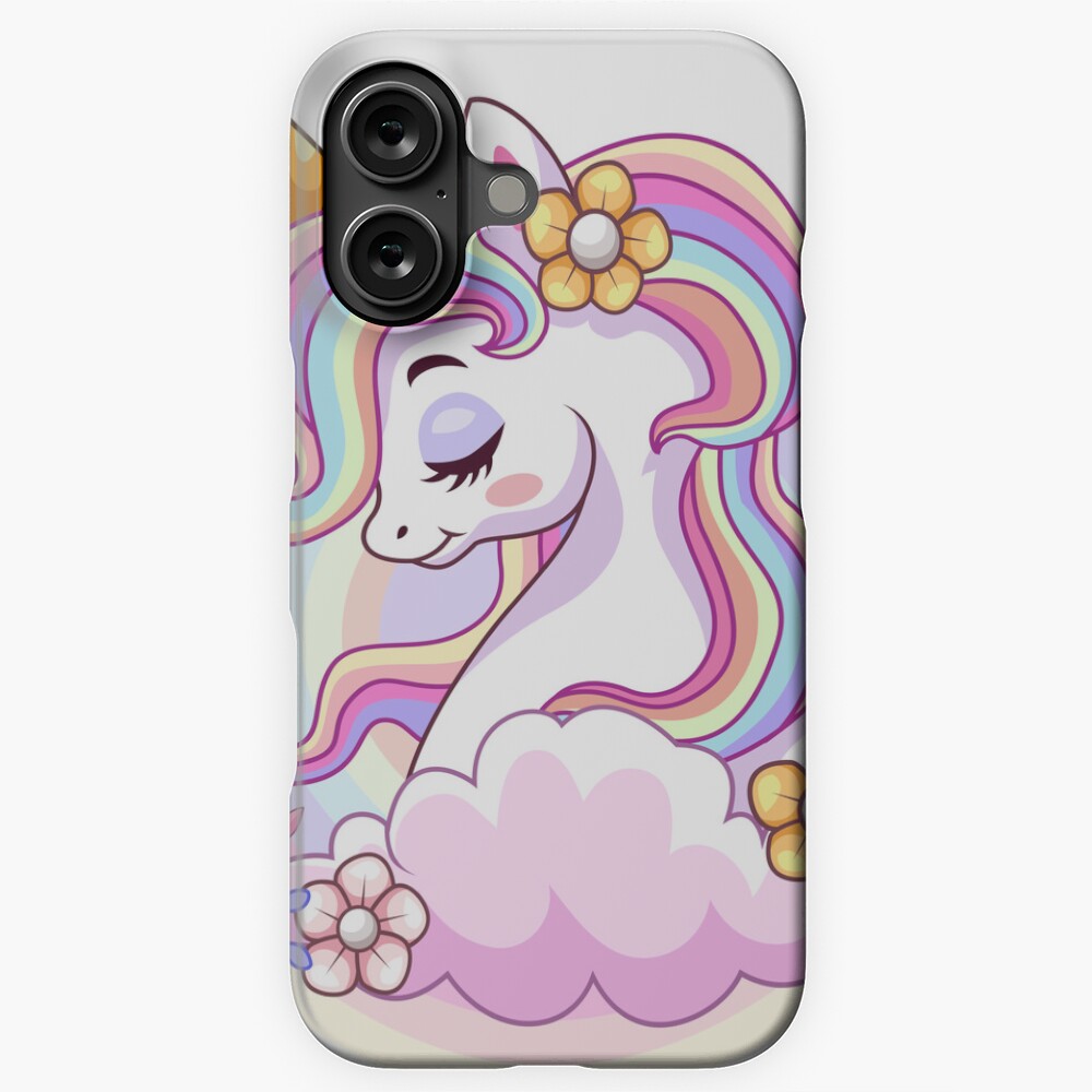 Unicorn and Roses iPhone Snap Case - unicorn fantasy design by HackerLooks