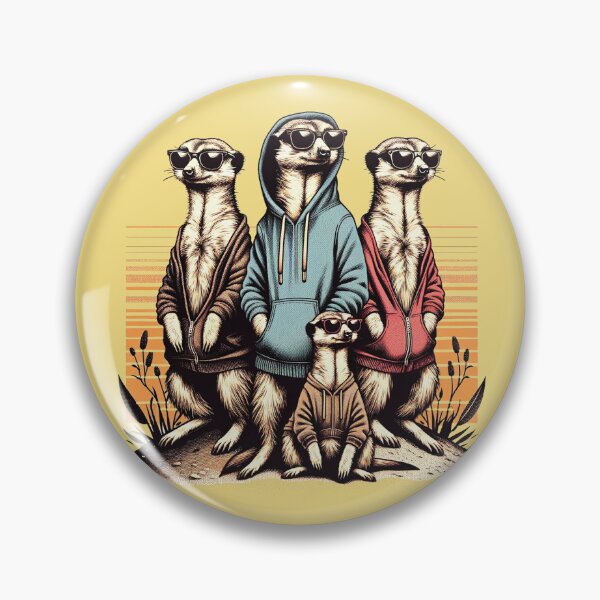 Item preview, Cute Urban Meerkats Chillin' In The Safari Funny African Sunset designed and sold by d247.