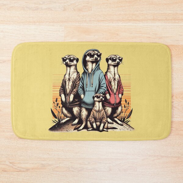 Item preview, Cute Urban Meerkats Chillin' In The Safari Funny African Sunset designed and sold by d247.