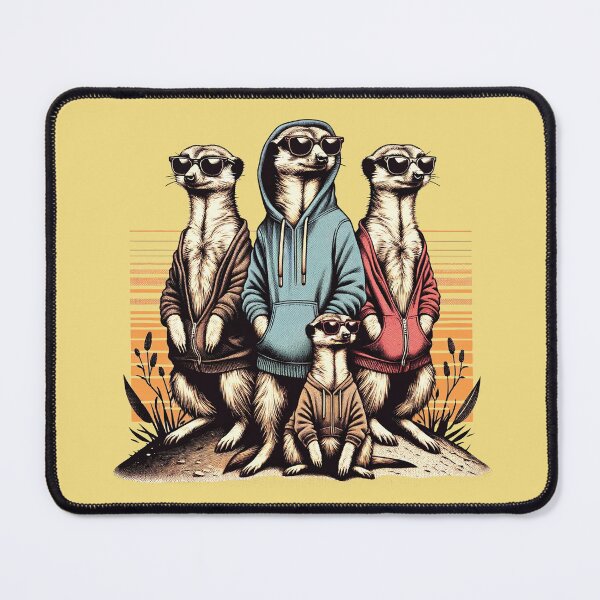 Item preview, Cute Urban Meerkats Chillin' In The Safari Funny African Sunset designed and sold by d247.