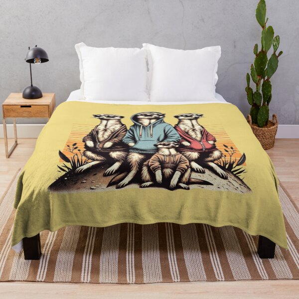 Item preview, Cute Urban Meerkats Chillin' In The Safari Funny African Sunset designed and sold by d247.