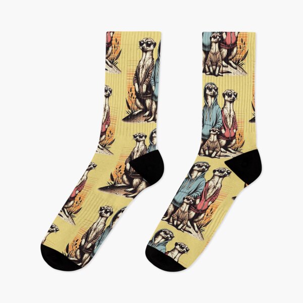 Item preview, Cute Urban Meerkats Chillin' In The Safari Funny African Sunset designed and sold by d247.
