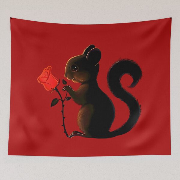 Item preview, Scarlet Squirrel Rose designed and sold by AI-Only Creations.