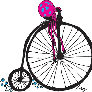 Artwork thumbnail, Jelly Riding Bike by RootsImprints