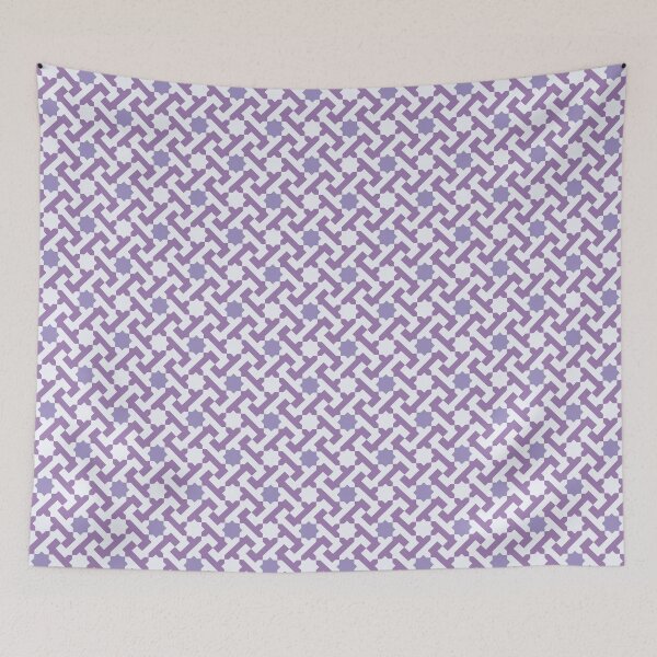 Item preview, Moroccan Geometric Pattern in Lavender and White designed and sold by Harmonish.