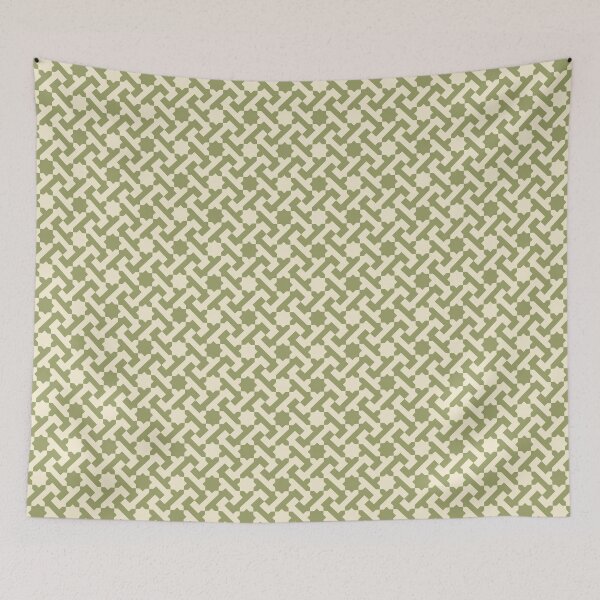 Item preview, Moroccan Geometric Pattern in Yellow Green designed and sold by Harmonish.