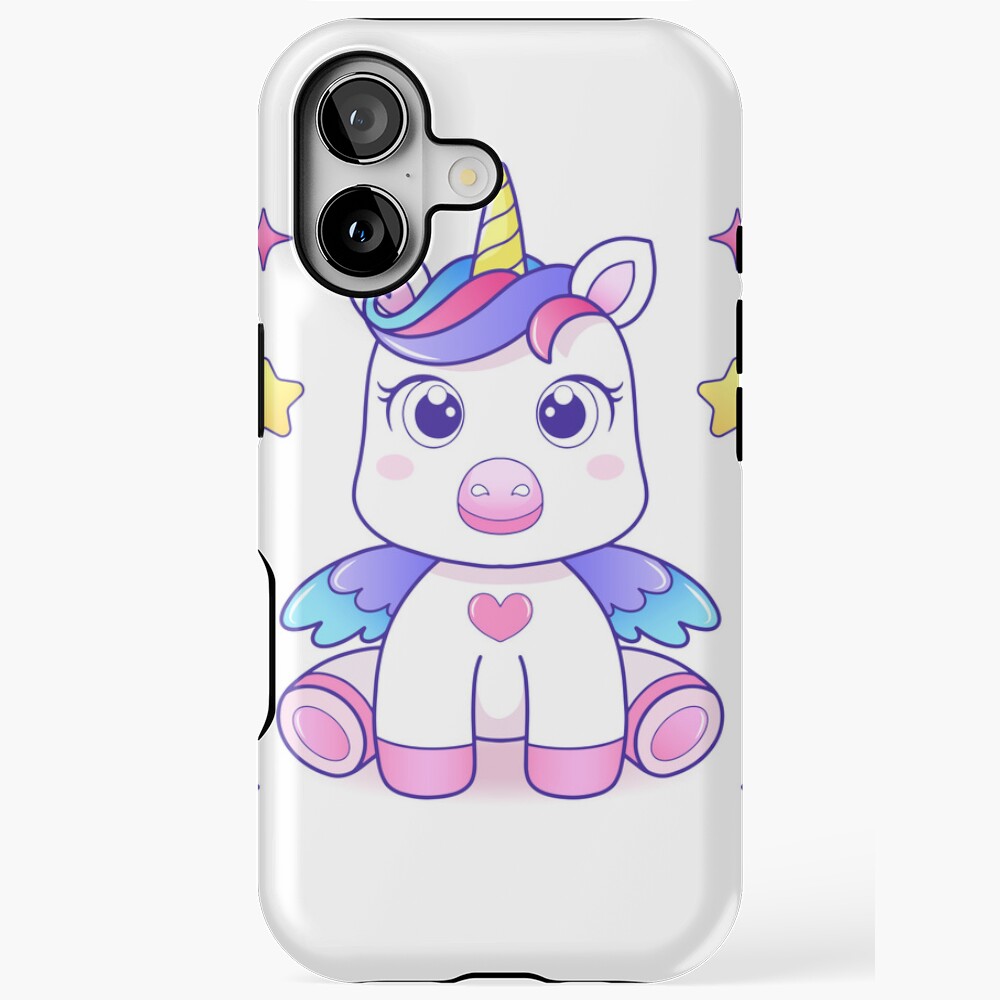 Super Cute Unicorn iPhone Tough Case - unicorn fantasy design by HackerLooks