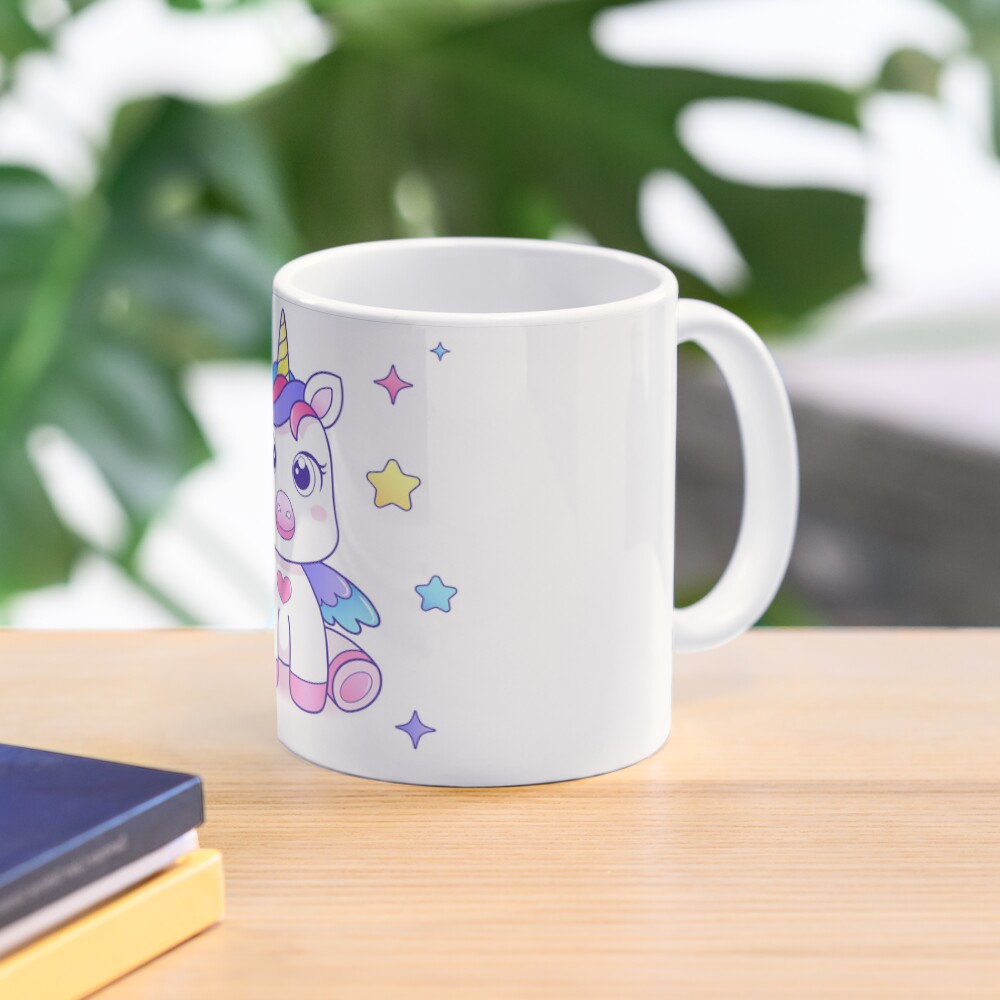 Super Cute Unicorn Classic Mug - unicorn fantasy design by HackerLooks