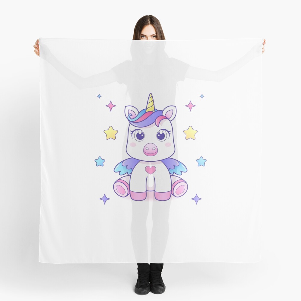 Super Cute Unicorn Scarf - unicorn fantasy design by HackerLooks
