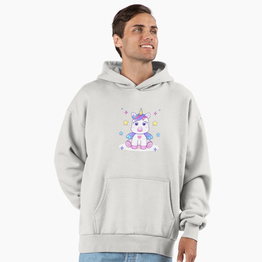 Super Cute Unicorn Premium Oversized Hoodie - unicorn fantasy design by HackerLooks