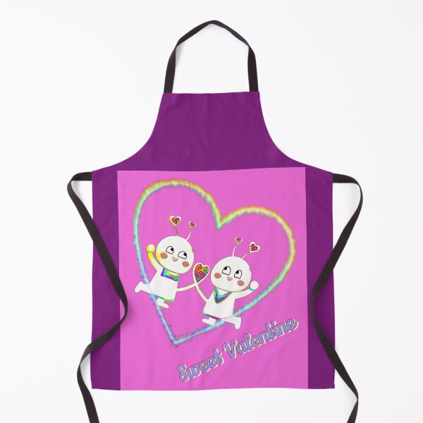 Item preview, Sweet Valentine -A sweet couple in love in a rainbow heart (pink) designed and sold by kikidu21.