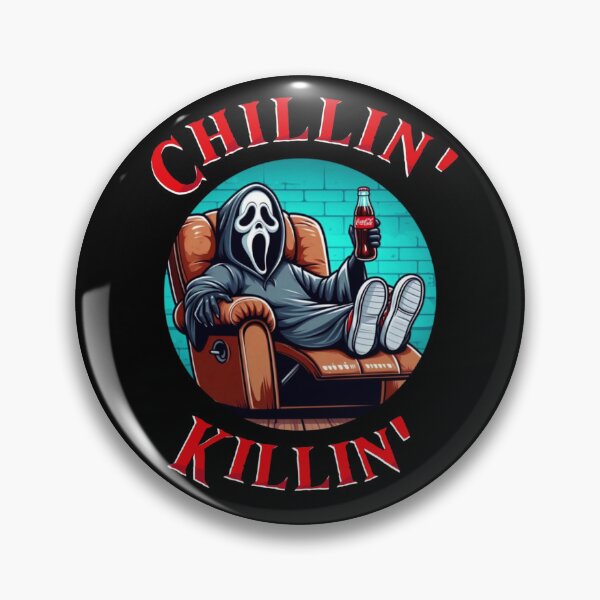 Item preview, Chillin', killin' - Ghostface, Scream designed and sold by fangtasticprint.