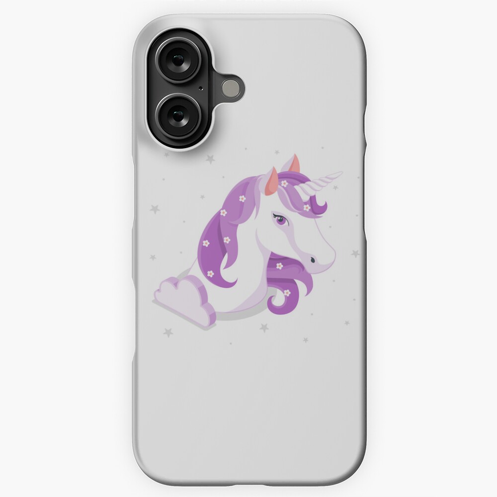 Unicorn and Stars iPhone Snap Case - unicorn fantasy design by HackerLooks