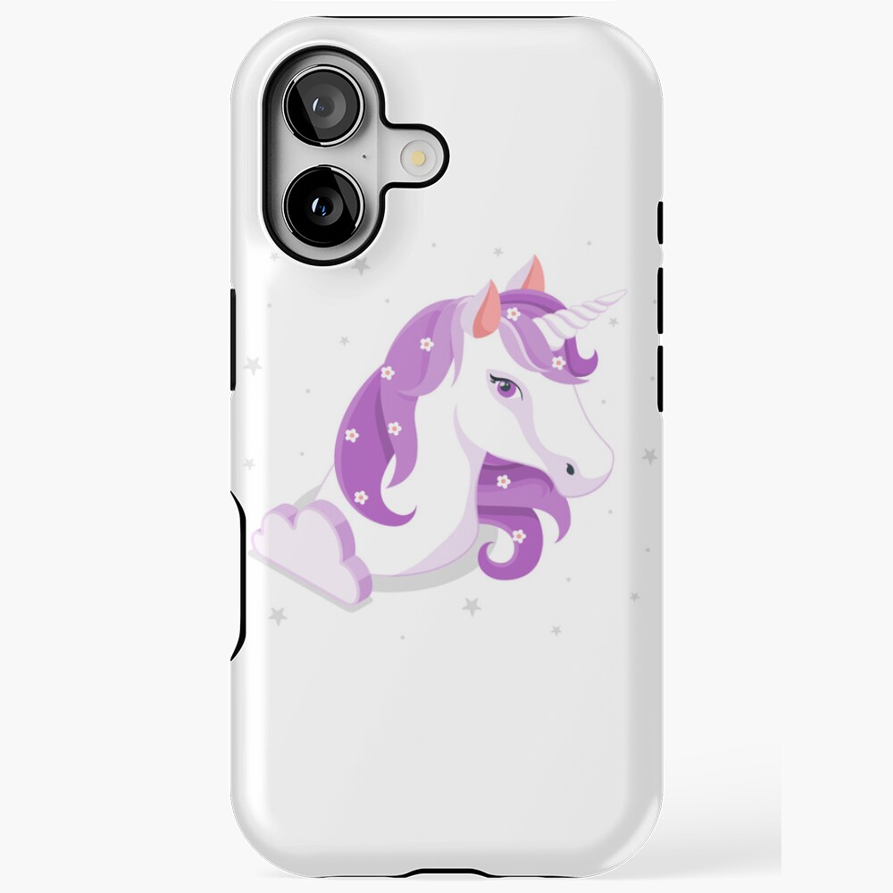 Unicorn and Stars iPhone Tough Case - unicorn fantasy design by HackerLooks