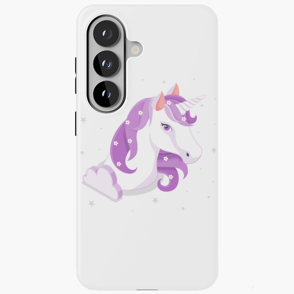 Unicorn and Stars Samsung Galaxy Tough Case - unicorn fantasy design by HackerLooks