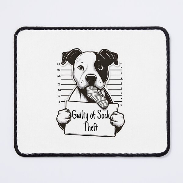 Item preview, Staffordshire Bull Terrier - guilty of sock theft designed and sold by digital.stickerperso.com.