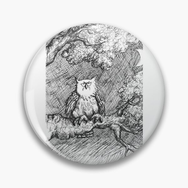 Item preview, Grumpy Owl doodle designed and sold by Kristen Britain.