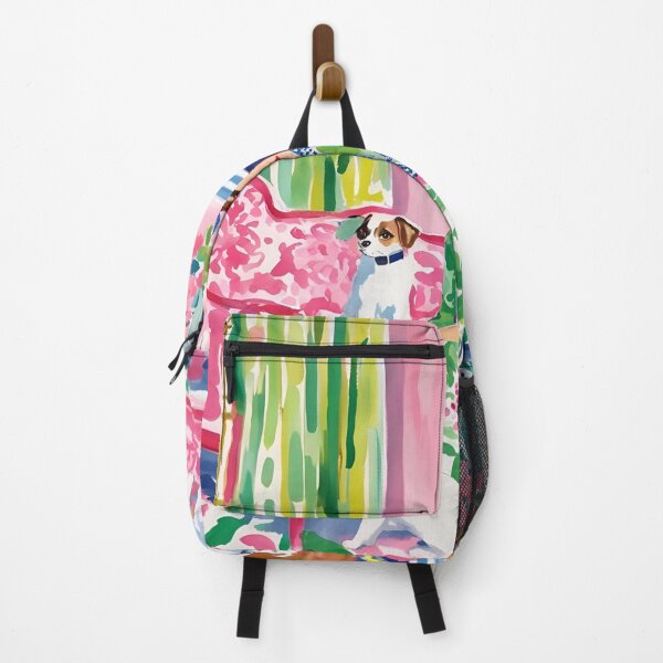Item preview, Grandmillennial art, the morning in pink and green, preppy painting designed and sold by SophieClimaArt.