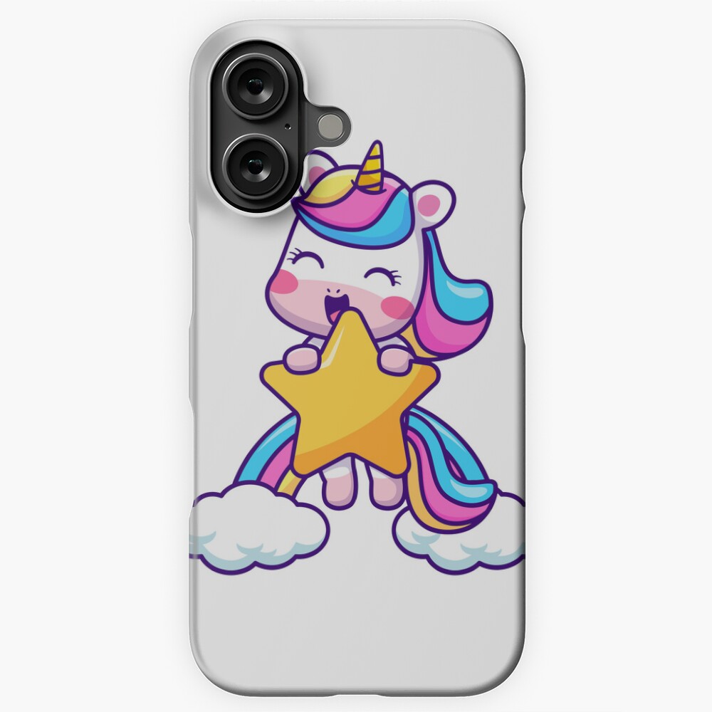 Unicorn Holding a Star iPhone Snap Case - unicorn fantasy design by HackerLooks