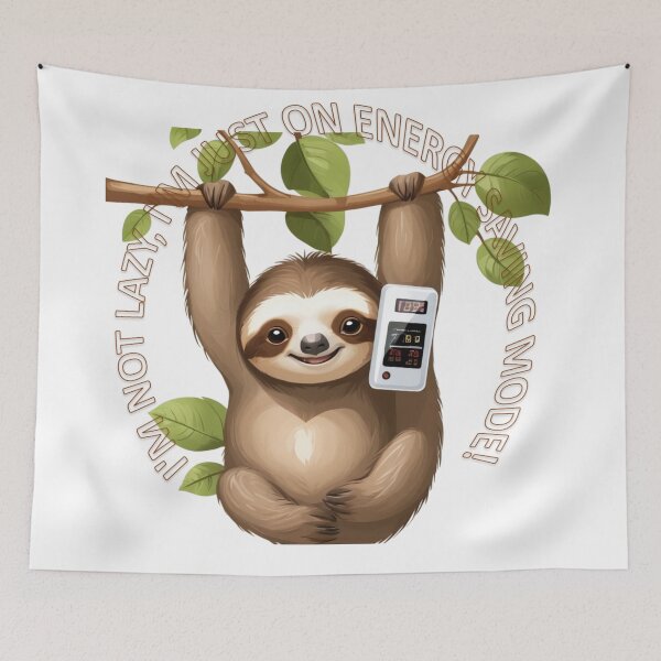 Item preview, Cute sloth in power saving mode designed and sold by r105.