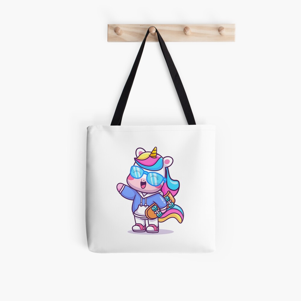 Cool Unicorn All Over Print Tote Bag - unicorn fantasy design by HackerLooks