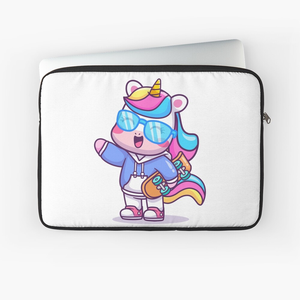 Cool Unicorn Laptop Sleeve - unicorn fantasy design by HackerLooks