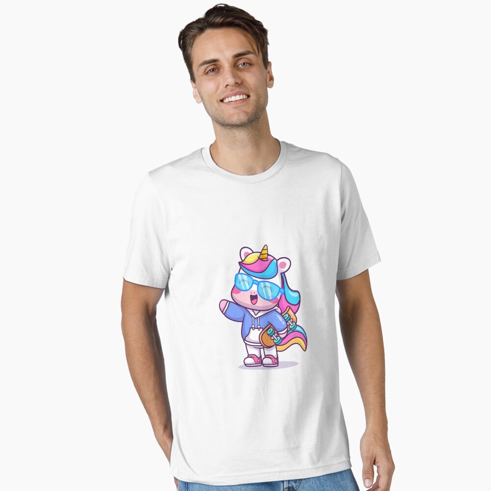 Cool Unicorn Essential T-Shirt - unicorn fantasy design by HackerLooks