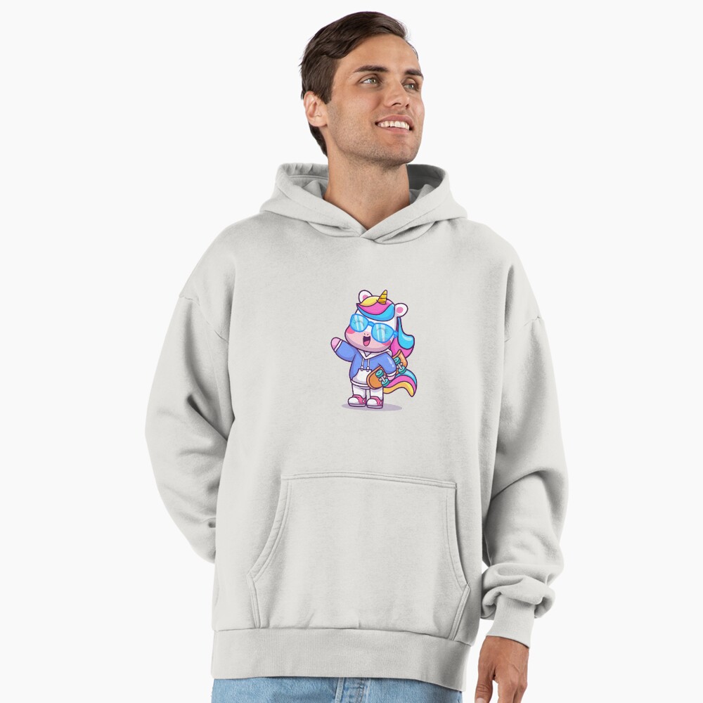 Cool Unicorn Premium Oversized Hoodie - unicorn fantasy design by HackerLooks