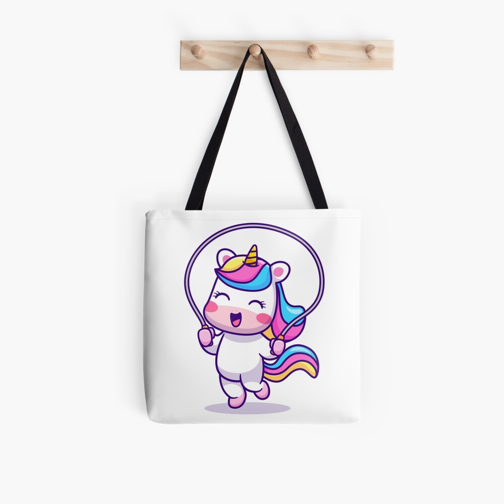 Unicorn Having Fun All Over Print Tote Bag - unicorn fantasy design by HackerLooks