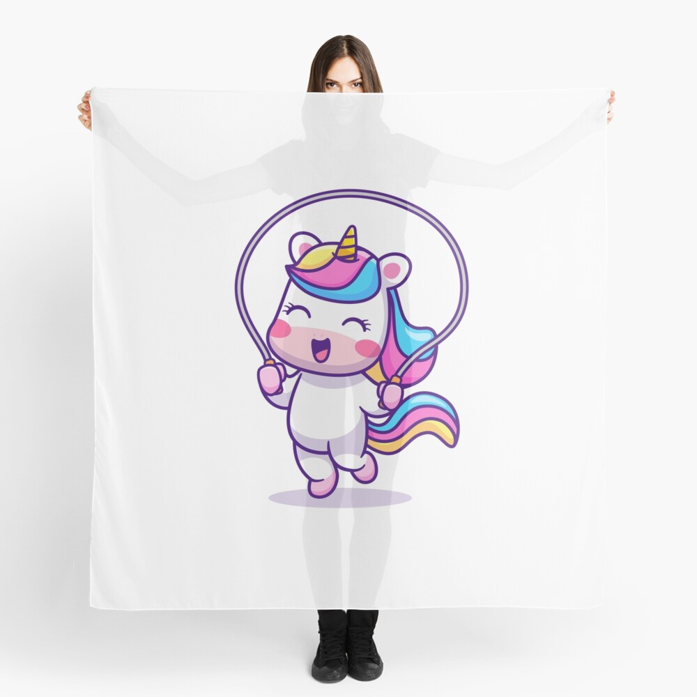 Unicorn Having Fun Scarf - unicorn fantasy design by HackerLooks