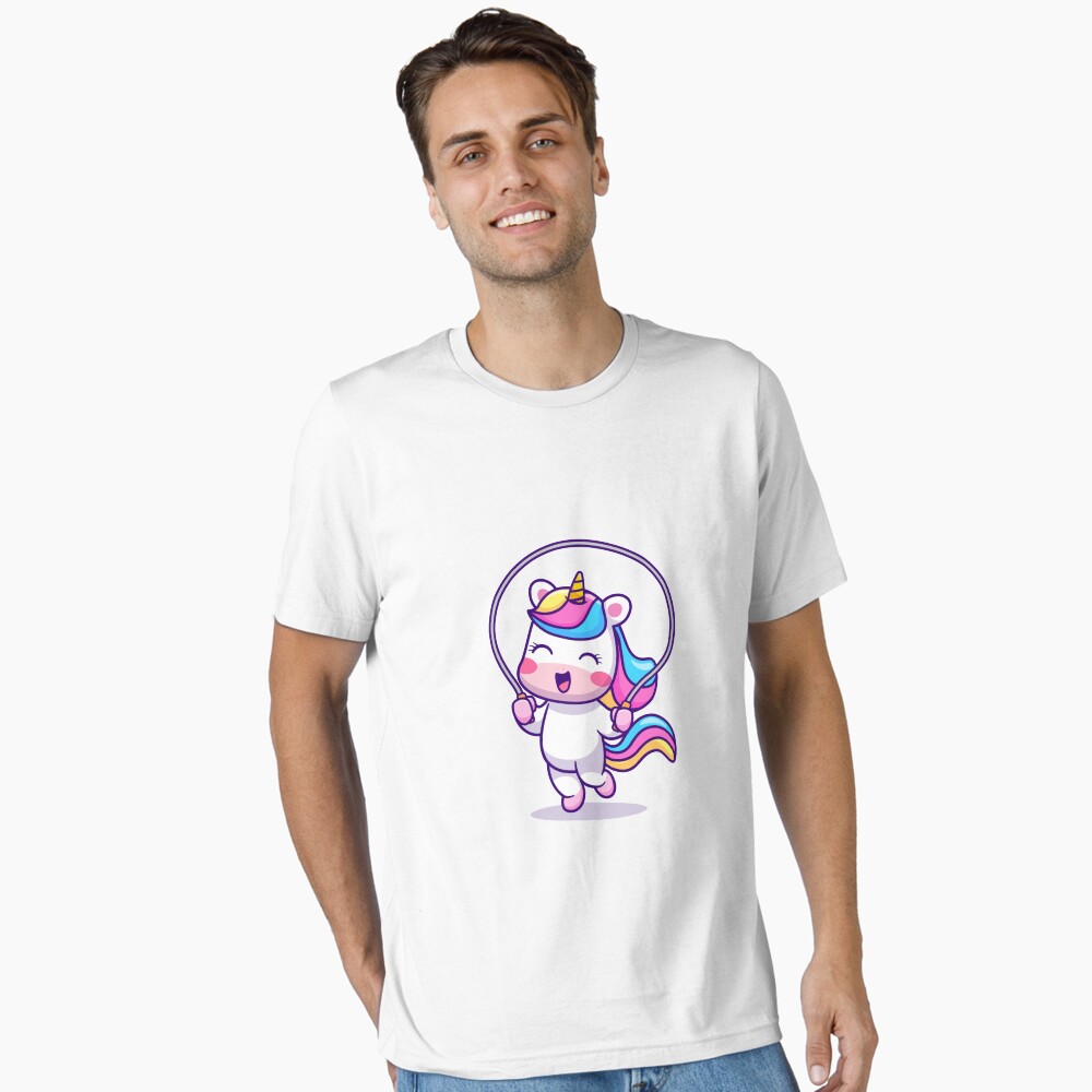 Unicorn Having Fun Essential T-Shirt - unicorn fantasy design by HackerLooks