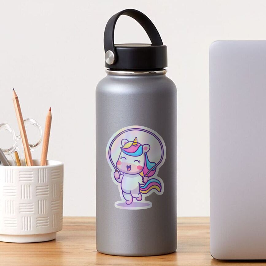 Unicorn Having Fun Stickers design by HackerLooks