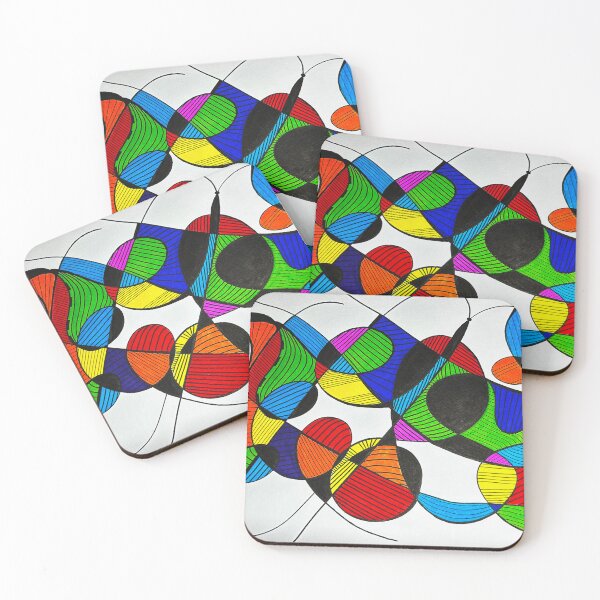Item preview, Graphic abstract with bright primary colours designed and sold by pamelacuddihy.