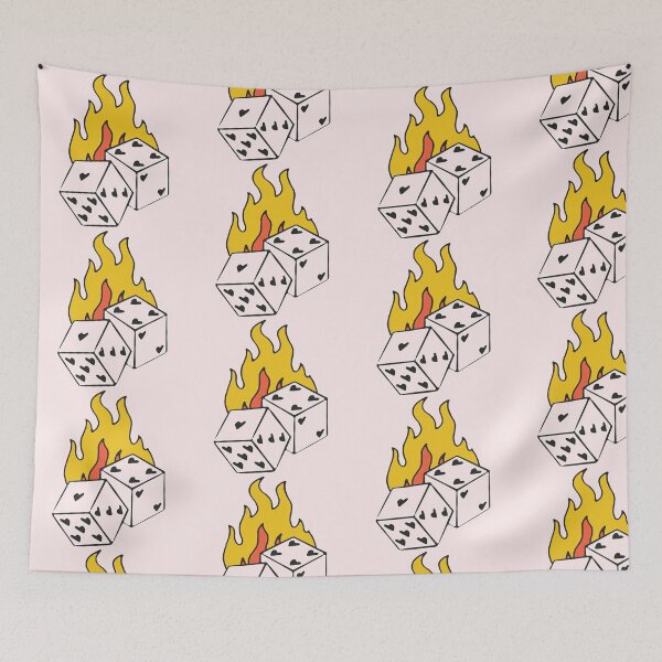Item preview, dice on fire  designed and sold by pnkrose.