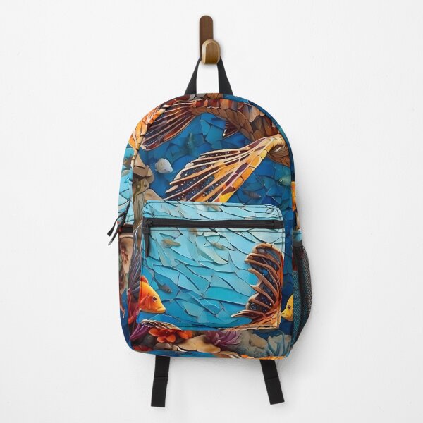 Item preview, Colorful fish mosaic tile style designed and sold by MindBlazeArt.