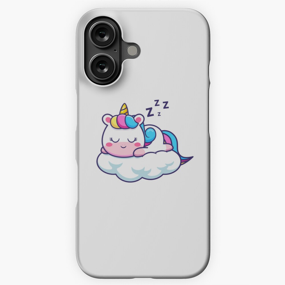 Unicorn Sleeping on a Cloud iPhone Snap Case - unicorn fantasy design by HackerLooks