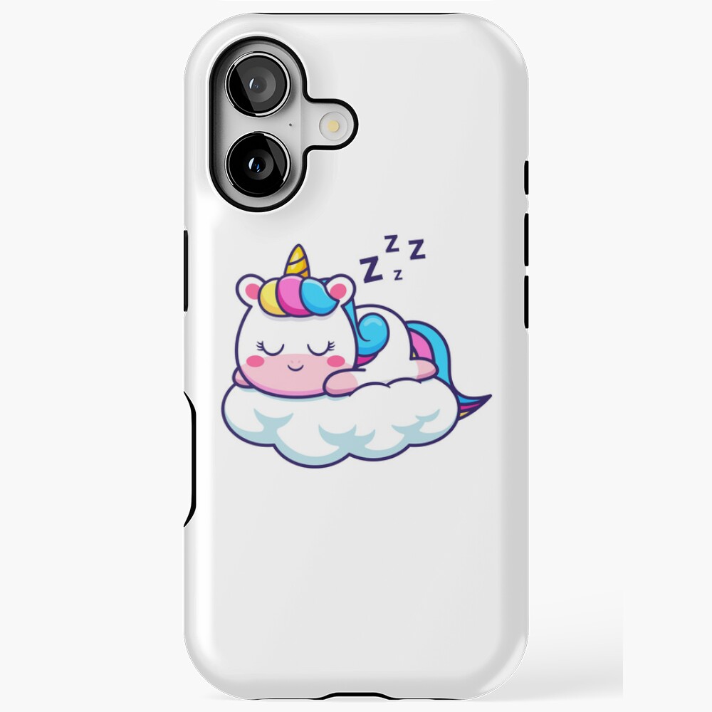 Unicorn Sleeping on a Cloud iPhone Tough Case - unicorn fantasy design by HackerLooks