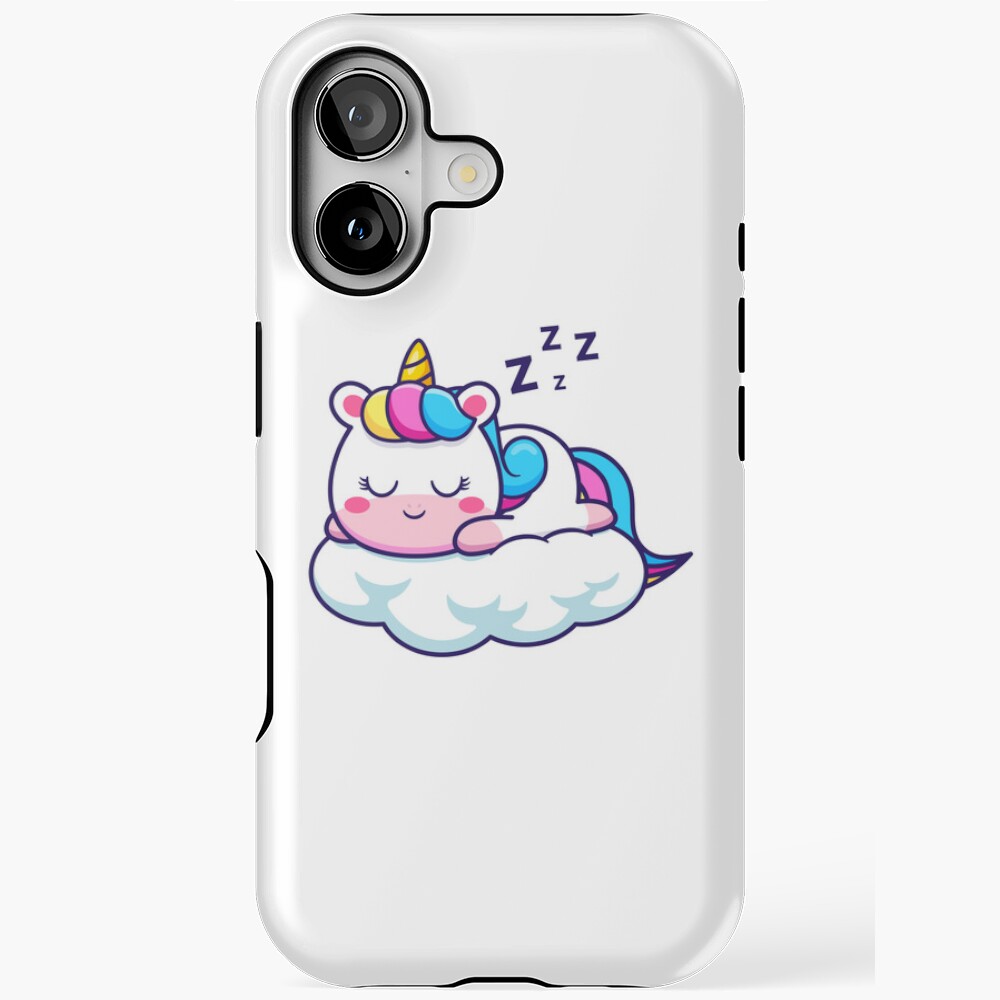 Unicorn Sleeping on a Cloud iPhone Magsafe Tough Case - unicorn fantasy design by HackerLooks