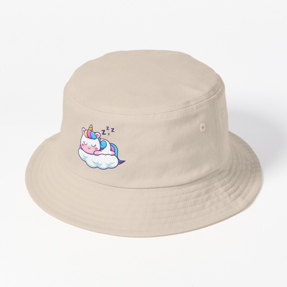 Unicorn Sleeping on a Cloud Hats design by HackerLooks