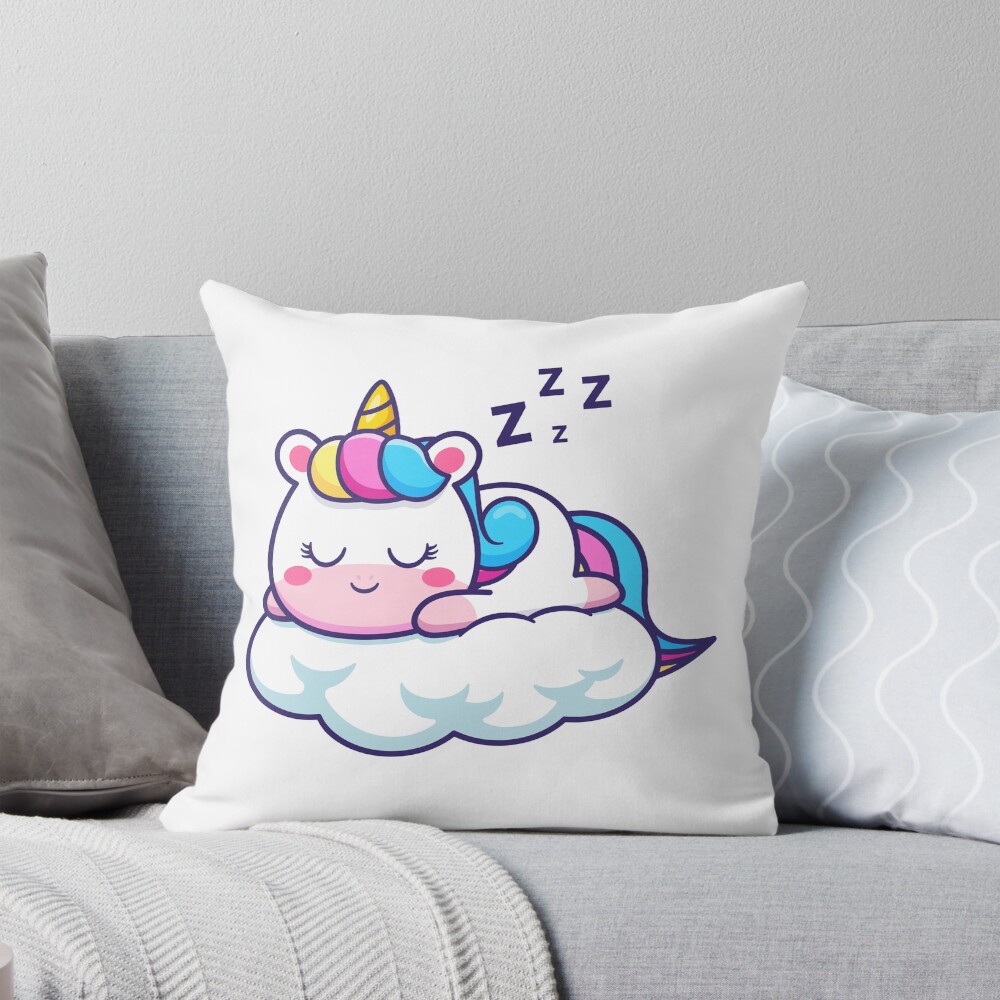 Unicorn Sleeping on a Cloud Home & Living design by HackerLooks