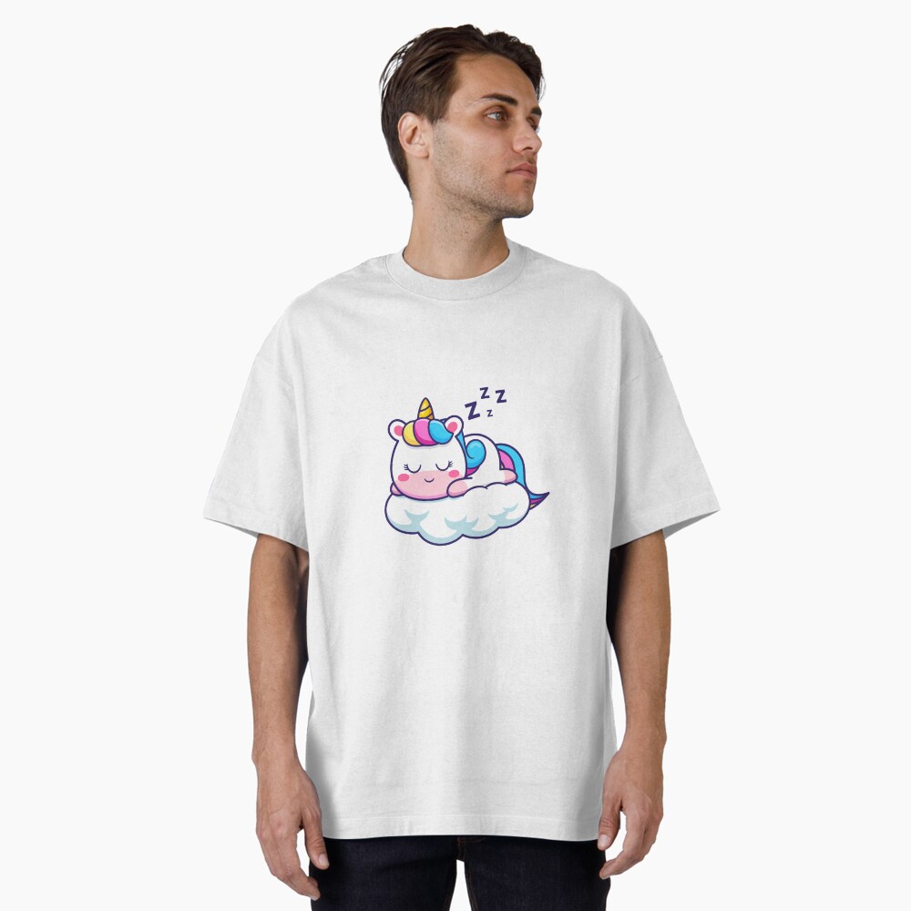 Unicorn Sleeping on a Cloud T-Shirts design by HackerLooks