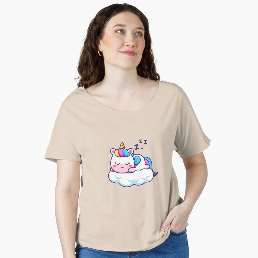Unicorn Sleeping on a Cloud Relaxed Fit T-Shirt - unicorn fantasy design by HackerLooks