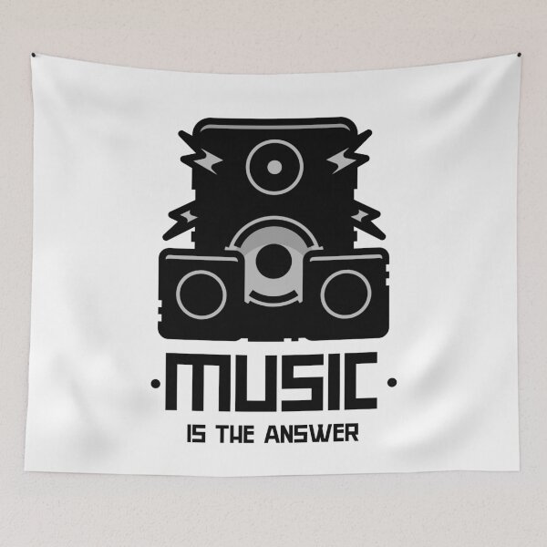 Item preview, MUSIC IS THE ANSWER designed and sold by Hardstyle-Tees.