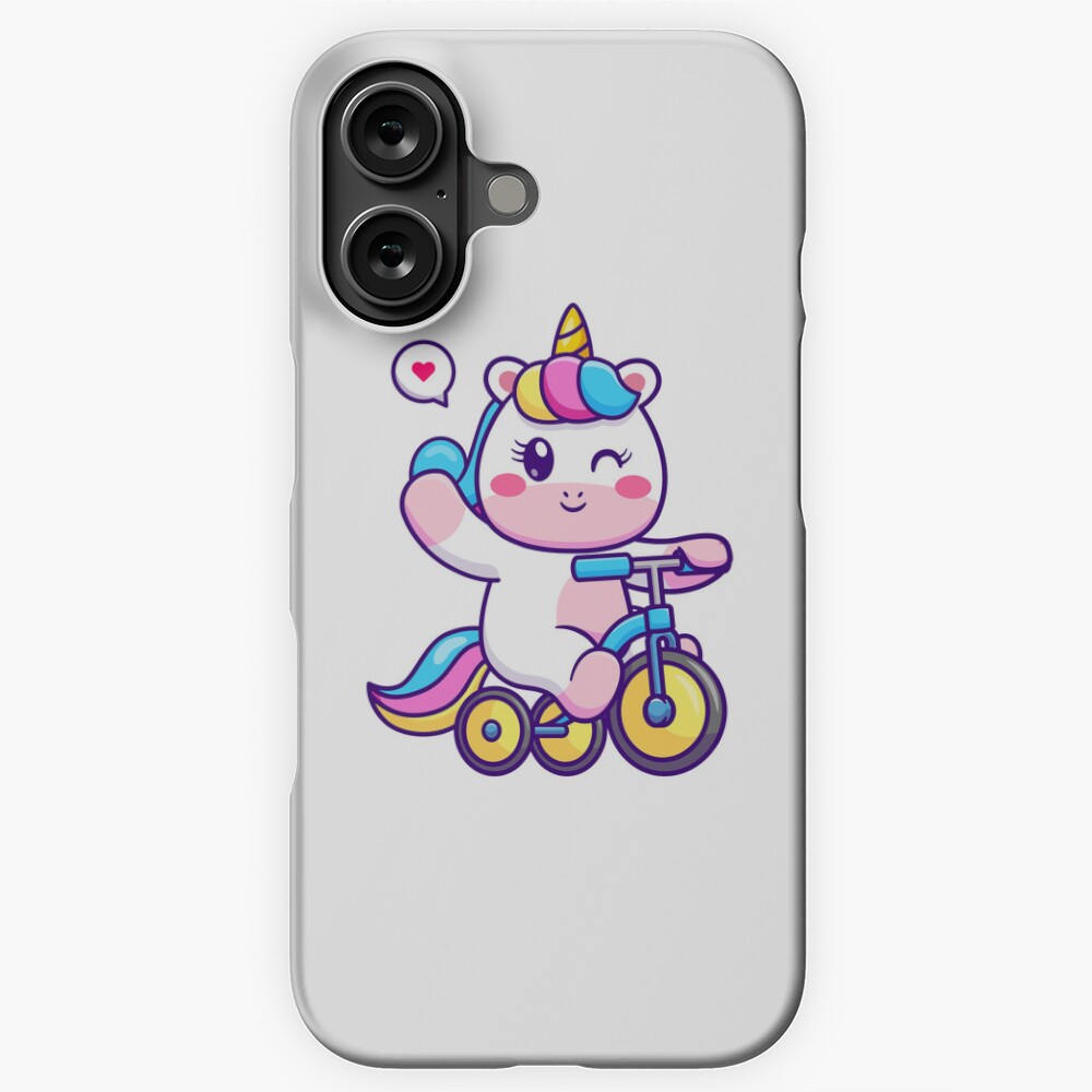 Unicorn on a Bike iPhone Snap Case - unicorn fantasy design by HackerLooks