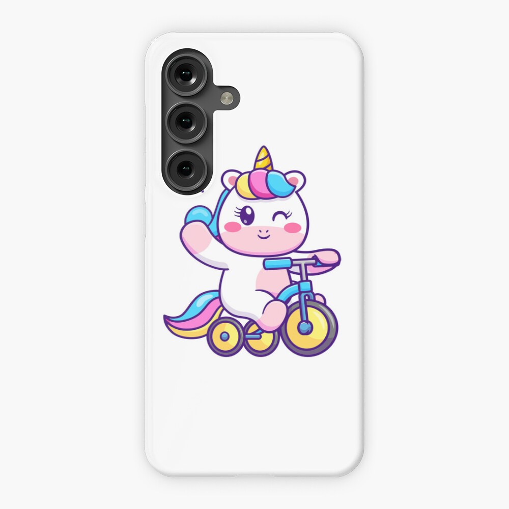 Unicorn on a Bike Phone Cases design by HackerLooks